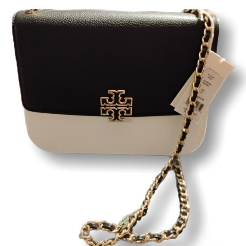Tory Burch Brand New With Tags Black  Britten Chain Crossbody Bag NEW